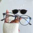 MELINDA MODA Oculos De Grau Feminino Lipon 2em e 1 armação+sol Redondo PZ10182T