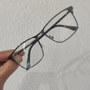 Armação Masculina Pra Grau  Preto Metal Quadrada classivo