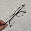 Armação Masculina Pra Grau  Preto Metal Quadrada classivo