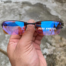 Óculos de Sol Masculino Sport Estilo Mc Ciclismo  Lentes Pretas Metal Premium