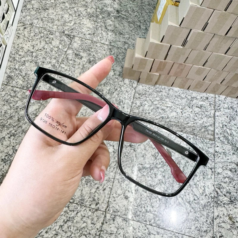 Armação De Óculos Masculino Quadrado com abertura na perna 180 Bem leve 9126