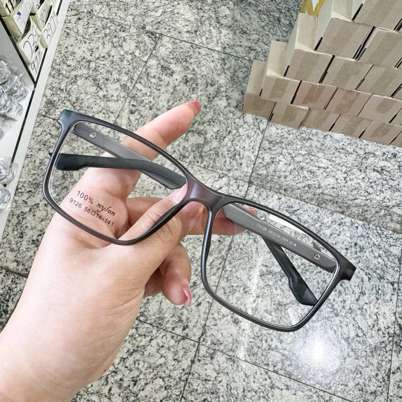 Armação De Óculos Masculino Quadrado com abertura na perna 180 Bem leve 9126