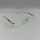 Óculos de sol Cheetah de metal sem aro 241021