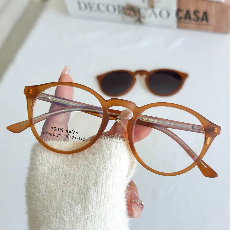 MELINDA MODA Oculos De Grau Feminino Lipon 2em e 1 armação+sol Redondo PZ10182T