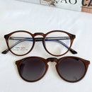 MELINDA MODA Oculos De Grau Feminino Lipon 2em e 1 armação+sol Redondo PZ10182T