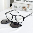 MELINDA MODA Oculos De Grau Feminino Lipon 2em e 1 armação+sol Redondo PZ10182T