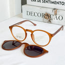 MELINDA MODA Oculos De Grau Feminino Lipon 2em e 1 armação+sol Redondo PZ10182T