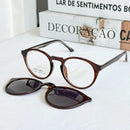 MELINDA MODA Oculos De Grau Feminino Lipon 2em e 1 armação+sol Redondo PZ10182T