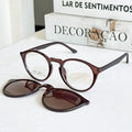 MELINDA MODA Oculos De Grau Feminino Lipon 2em e 1 armação+sol Redondo PZ10182T
