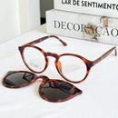 MELINDA MODA Oculos De Grau Feminino Lipon 2em e 1 armação+sol Redondo PZ10182T