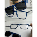 Armação de óculos Masculino Clipon 2 Em 1 Quadrado com abertura na perna 180 bem leve 8607