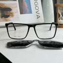 Armação de óculos Masculino Clipon 2 Em 1 Quadrado com abertura na perna 180 bem leve 8607