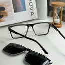 Armação de óculos Masculino Clipon 2 Em 1 Quadrado com abertura na perna 180 bem leve 8607