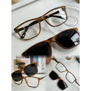 Armação de óculos Masculino Clipon 2 Em 1 Quadrado com abertura na perna 180 bem leve 8607