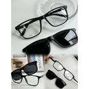 Armação de óculos Masculino Clipon 2 Em 1 Quadrado com abertura na perna 180 bem leve 8607