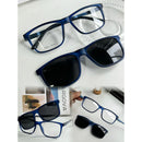 Armação de óculos Masculino Clipon 2 Em 1 Quadrado com abertura na perna 180 bem leve 8607