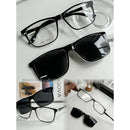 Armação de óculos Masculino Clipon 2 Em 1 Quadrado com abertura na perna 180 bem leve 8607