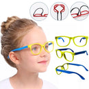 Óculos Armação Infantil Super Flexível Com Bloqueio de Lente Azul - Coloridos Para Crianças Conforto e Segurança