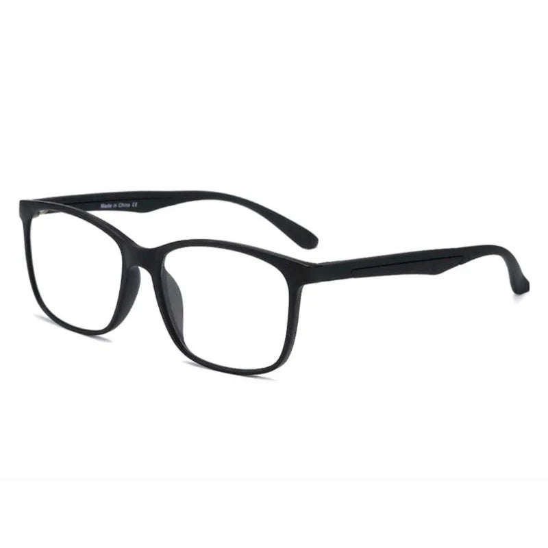 Armação Óculos Preto Emborrachado Sem Grau Soft Touch Leitura Descanso Gamer Casual Quadrad