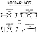 Óculos de Sol Masculino Hexagonal Degrade Haste Metal