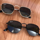 Óculos de Sol RBn Hexagonal Lente Preta com Proteção Uv400