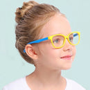 Óculos De Silicone Infantil Com Armação De Silicone Anti-Luz Azul Anti-Yopia sunglasses