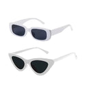 Kit 2 Óculos De Sol Preto Retangular + Gatinho Retrô Vintage Feminino Masculino