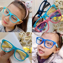 Óculos De Silicone Infantil Com Armação De Silicone Anti-Luz Azul Anti-Yopia sunglasses